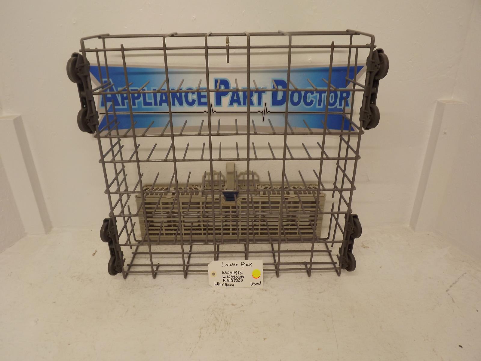 Whirlpool Dishwasher W10311986 W10380384 W11158802 Lower Rack Used Whirlpool Dishwasher W10311986 W10380384 W11158802 Lower Rack Used